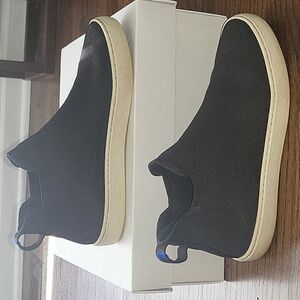 Rothys The Chelsea Black Fabric High Top Sneakers